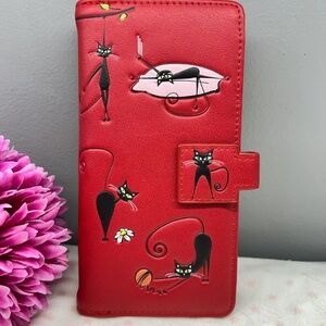 Woman’s Wallet Large : Yoga Cats